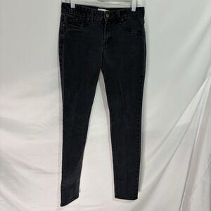 Aristocrat Womens Tempest Black Skinny Jeans Size 29 USA Made Mid Rise 32 Inseam